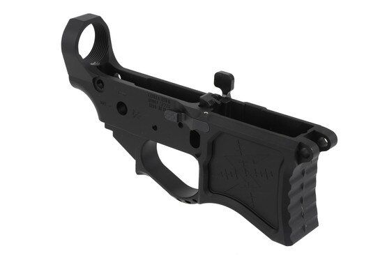 The Seekins Precision lower receiver billet SP223 features an enhanced magazine well